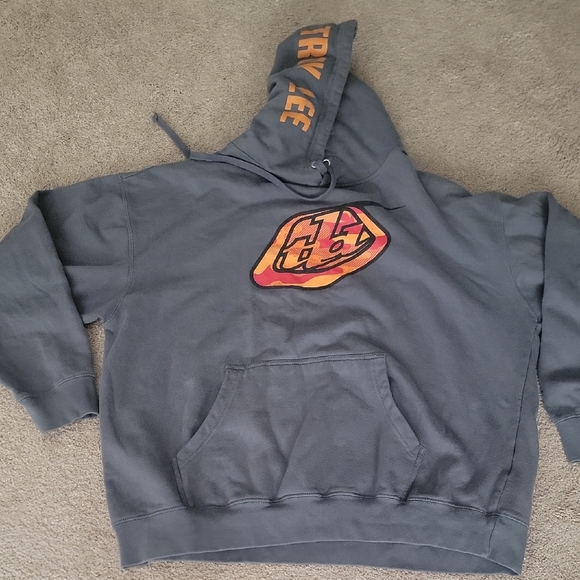 Men's Gray Hoodie with Orange Logo - Picture 2 of 10